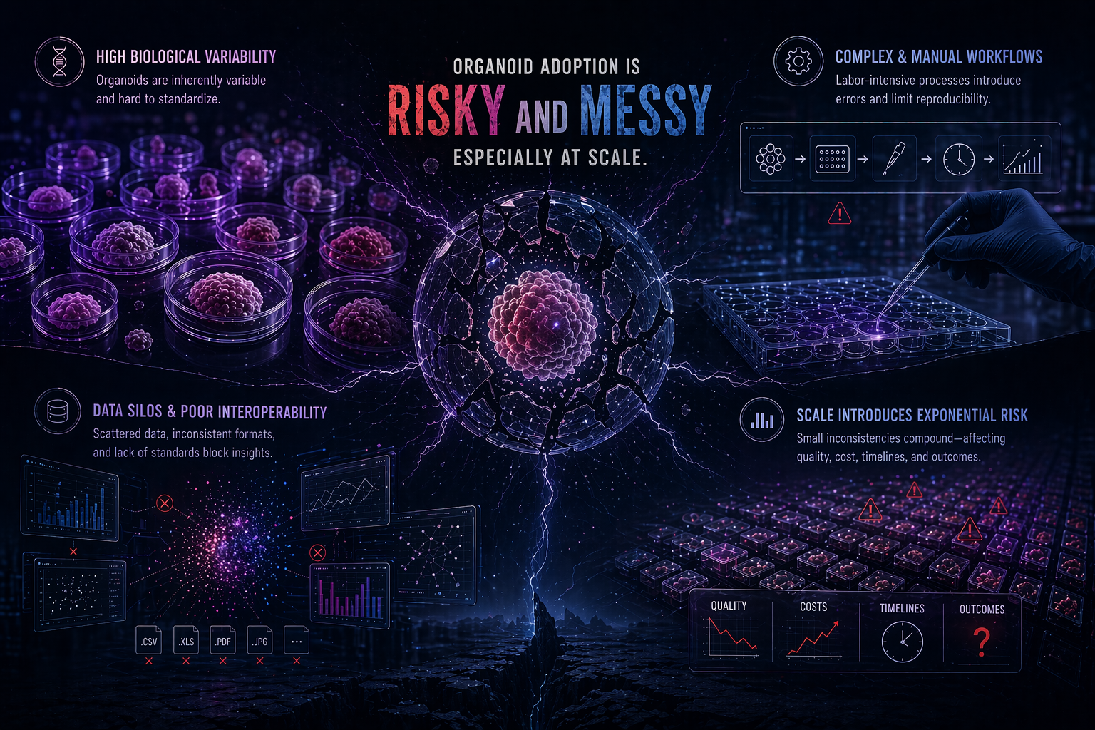 Organoid adoption risk and complexity illustration